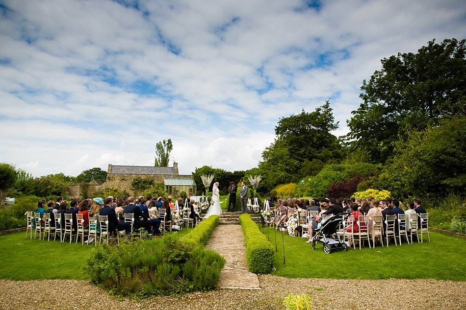 Outdoor ceremony at The Rectory, Crudwell